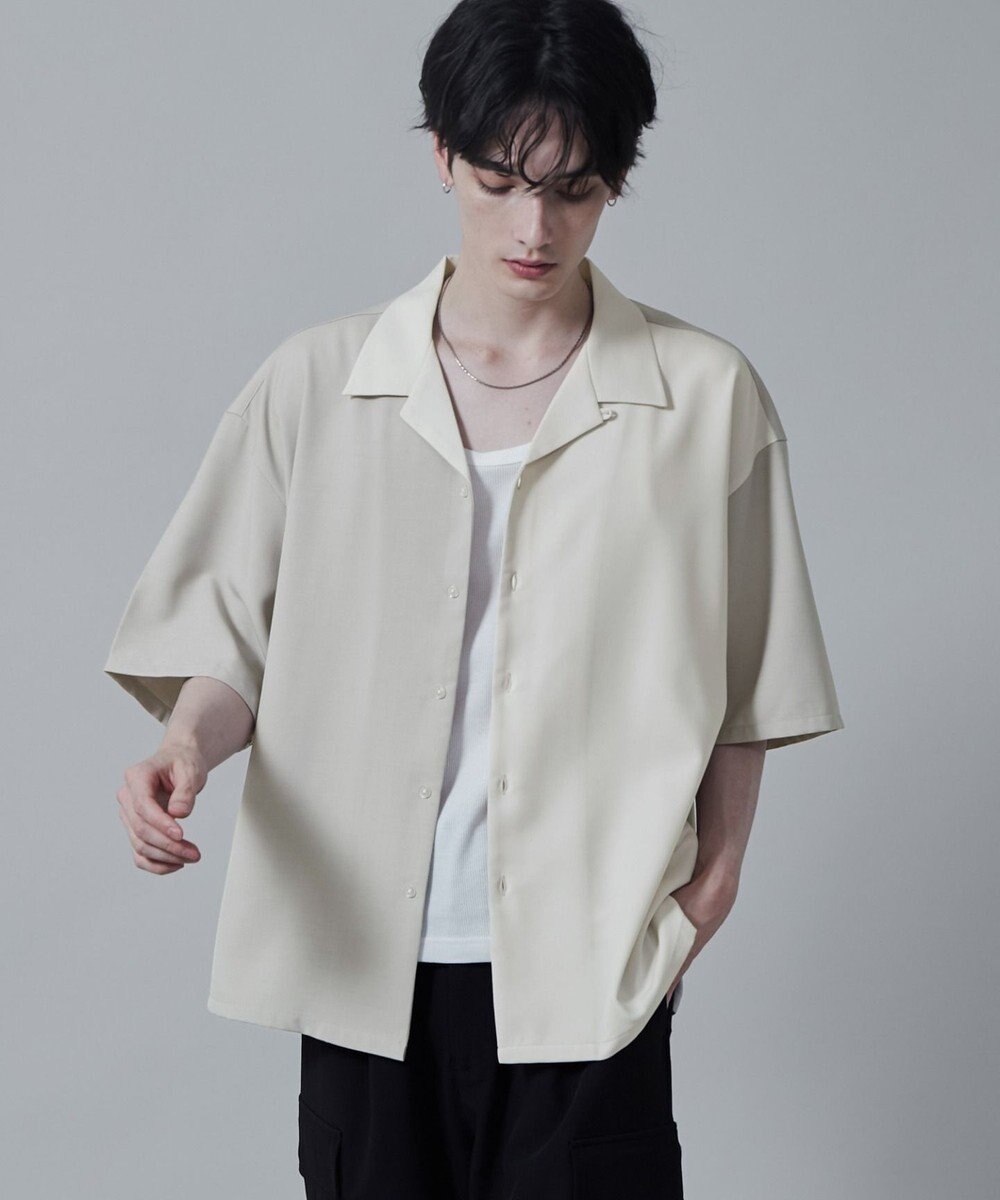 WEGO カラーブロックオープンカラーシャツ（S） 