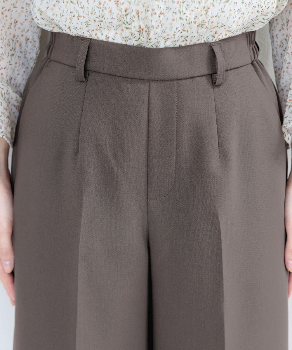 Tiaclasse L 【新色追加・洗える】センタープレスワイドパンツ 