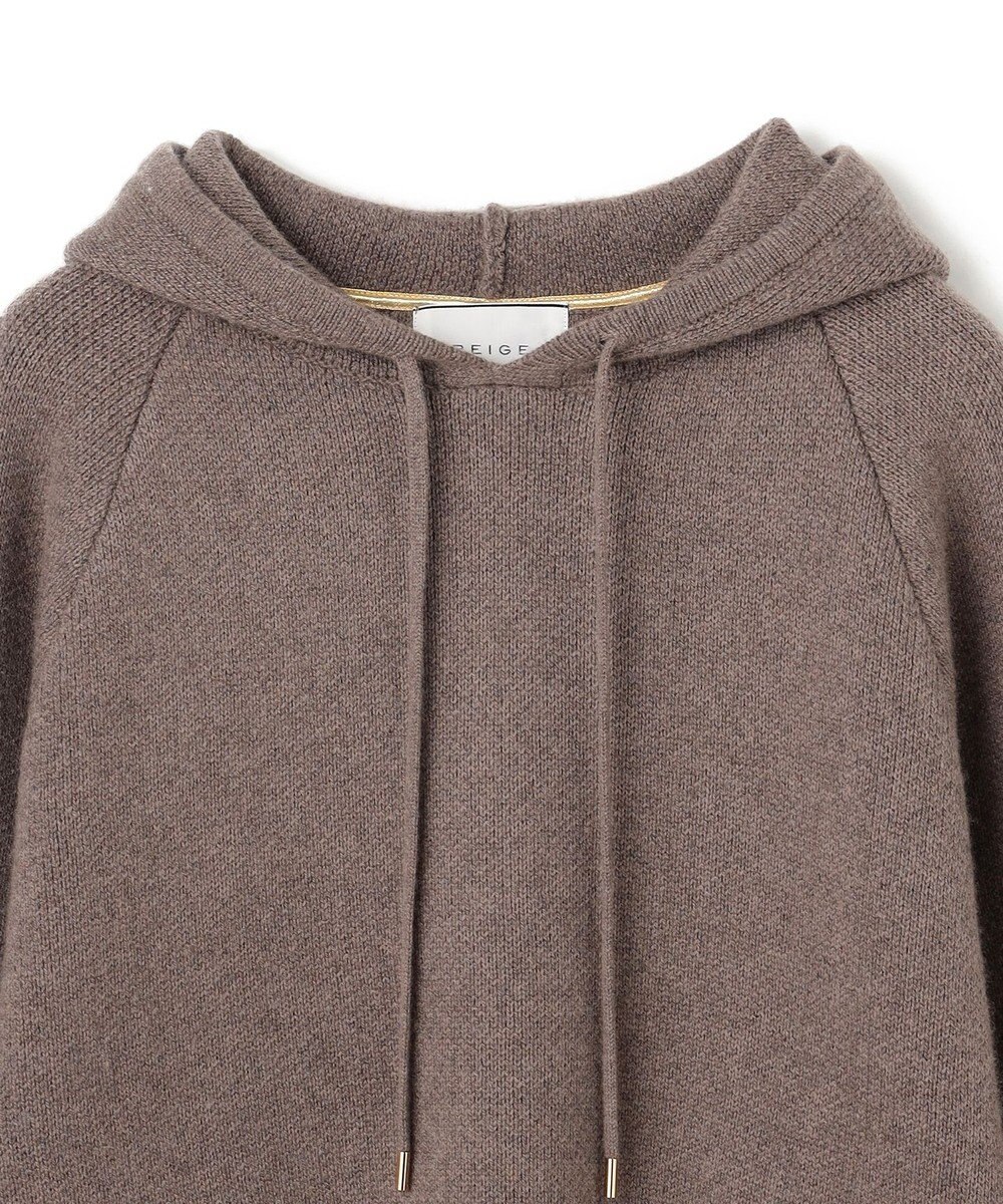 BEIGE， 【洗える】SEDONA / ウールカシミヤフーディーニット 