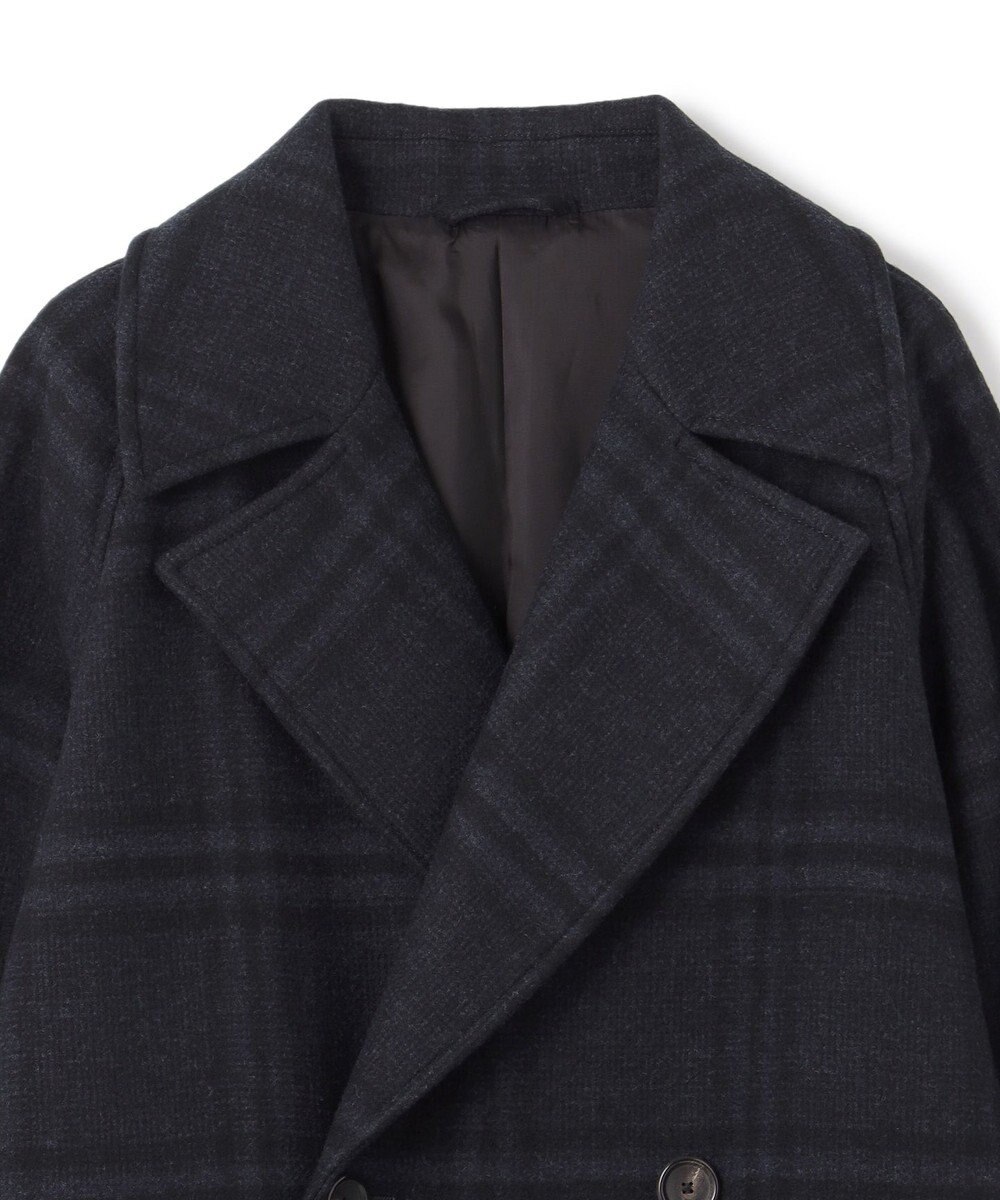 JOSEPH HOMME PLAID MELTON COAT 