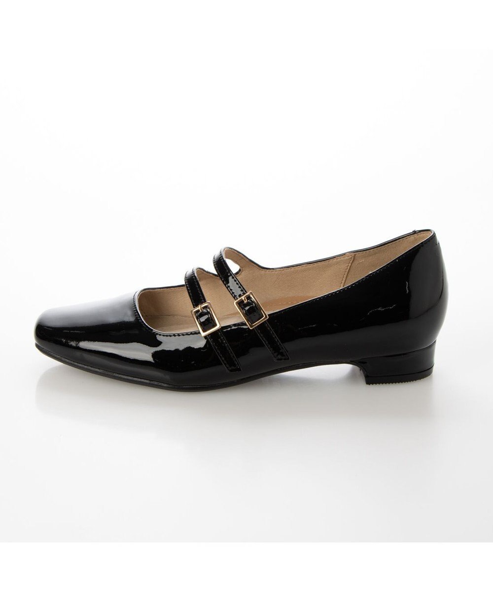 ing <ing>ダブルストラップフラットシューズ 