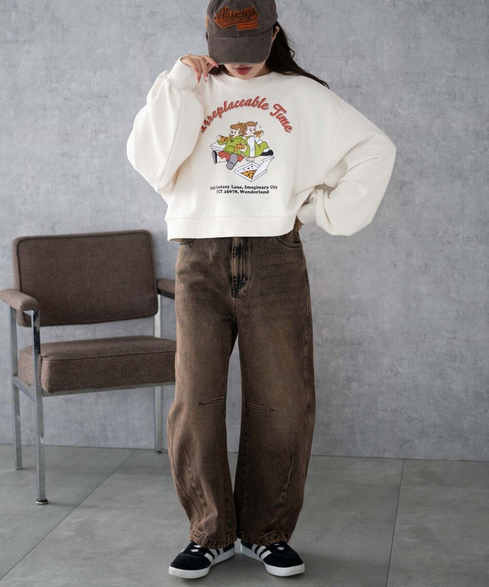 WEGO イラストプルオーバースウェット 