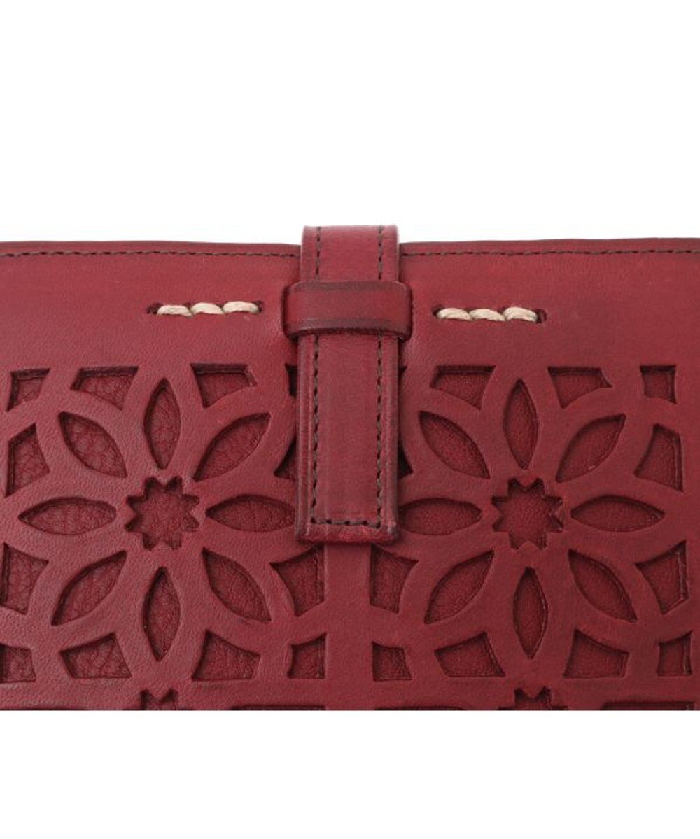 genten カットワーク 二つ折り財布 