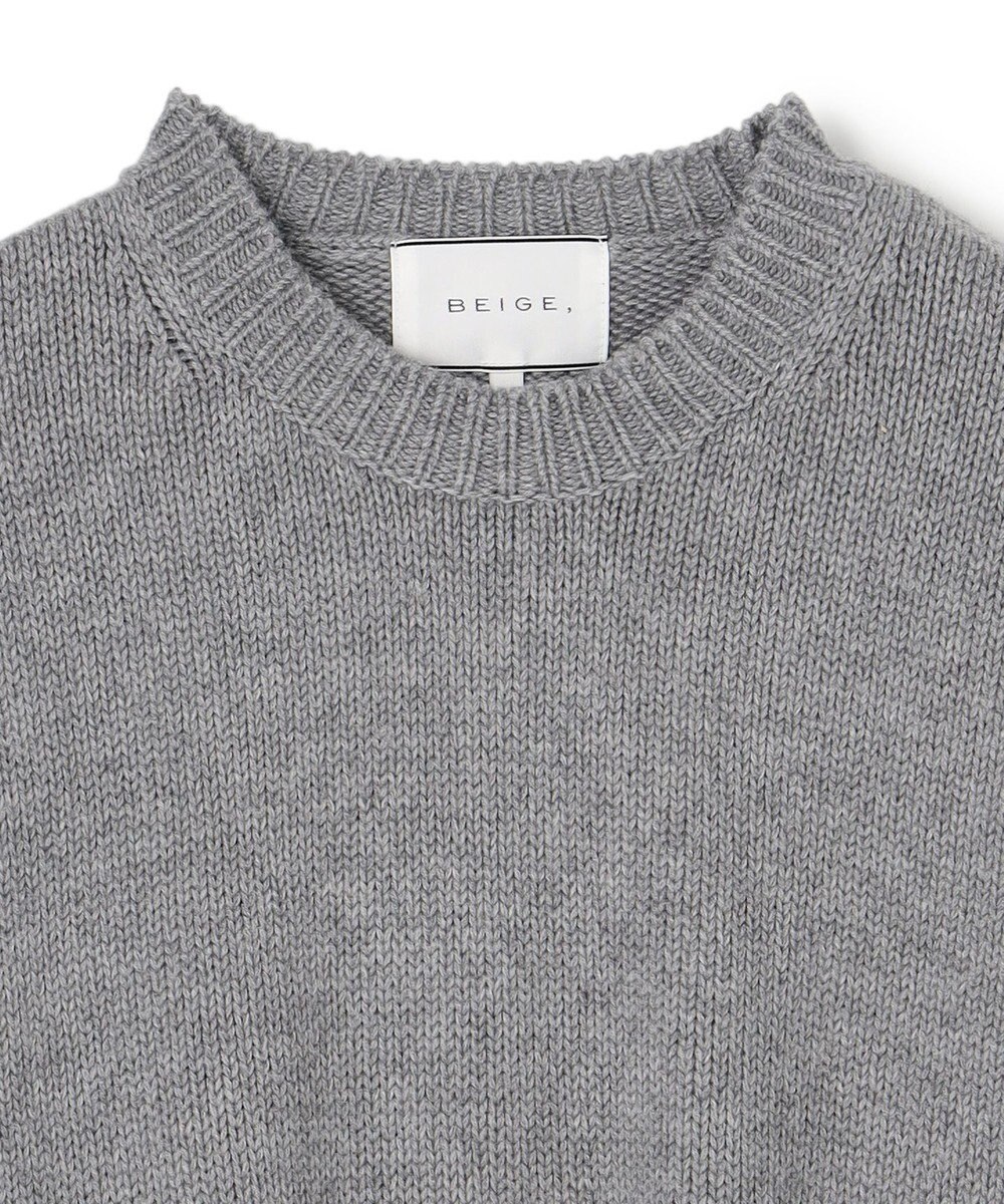 BEIGE， 【洗える・VERY NaVY12月号掲載】CHESTER / フェイクファークルーネックニット 