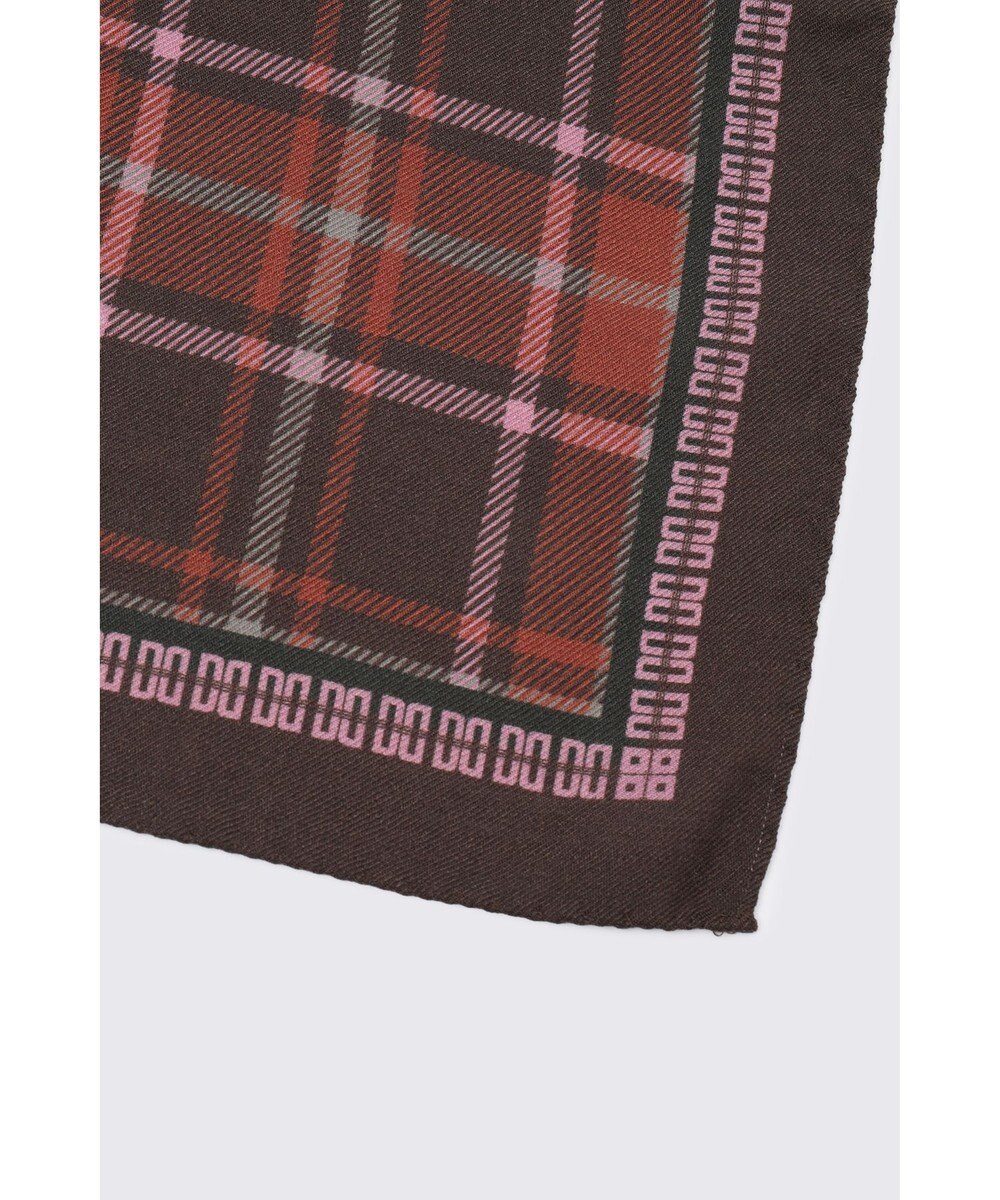 DAKS ウールシルク チェックストール 