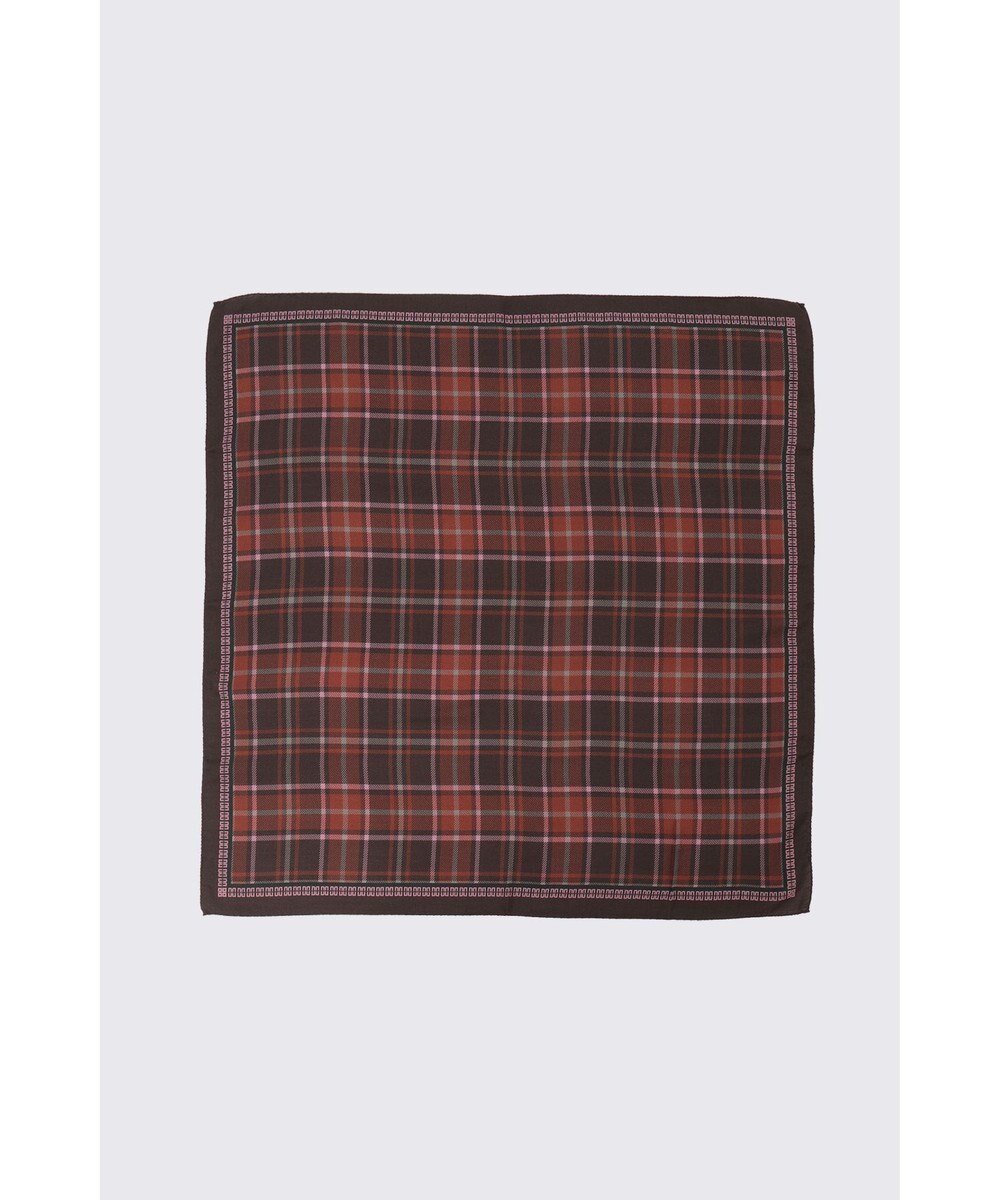 DAKS ウールシルク チェックストール 