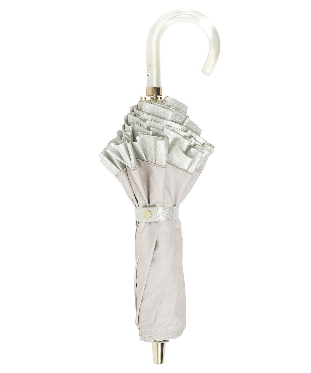 MOONBAT 【一級遮光/晴雨兼用】LANVIN en Bleu (ランバン オン ブルー)  折りたたみ日傘 シャイニーフリル 遮光 遮熱 UV 