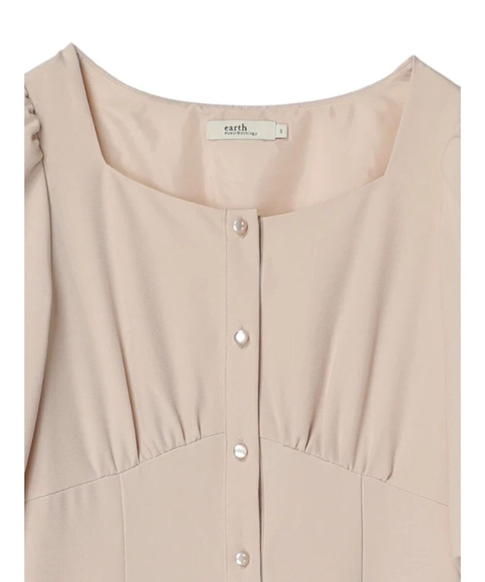 earth music&ecology フロントボタン裾フレアワンピース 