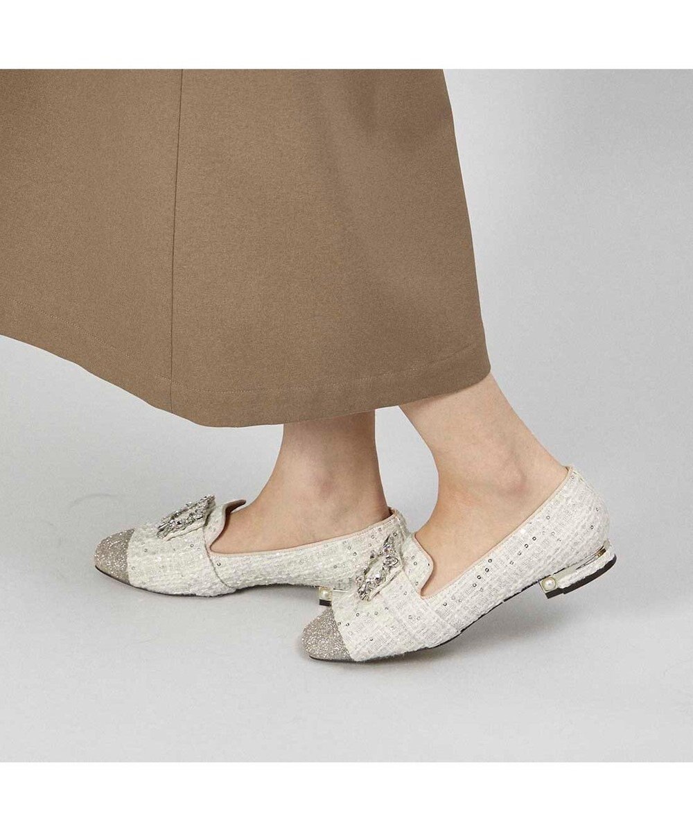 MODE ET JACOMO <MODE ET JACOMO>ビジューバックル付きオペラシューズ 