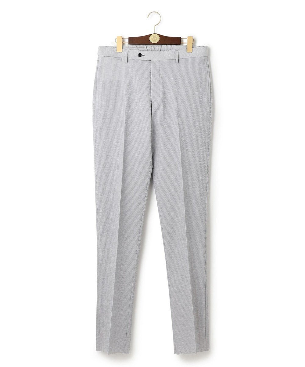 J.PRESS MEN 【J.PRESS PLUS】ポリエステルコットンリネンサッカー スラックス 