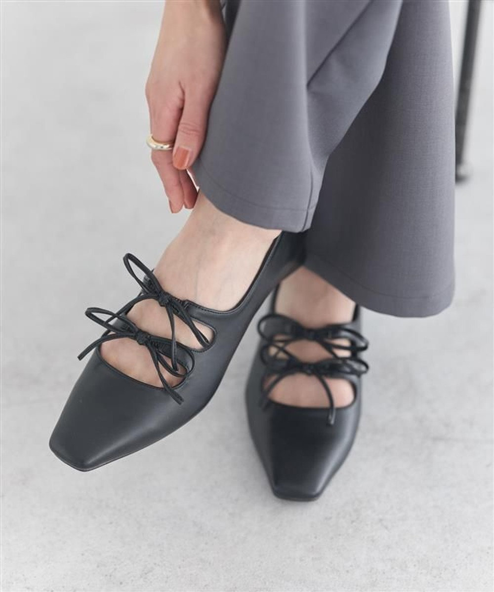 earth music&ecology Ｗリボンパンプス 