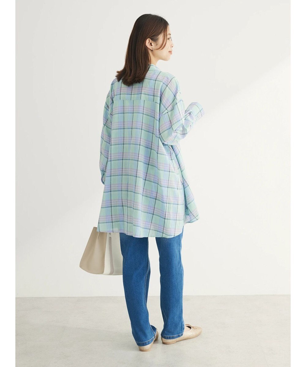 Green Parks チェック柄シャツチュニック 