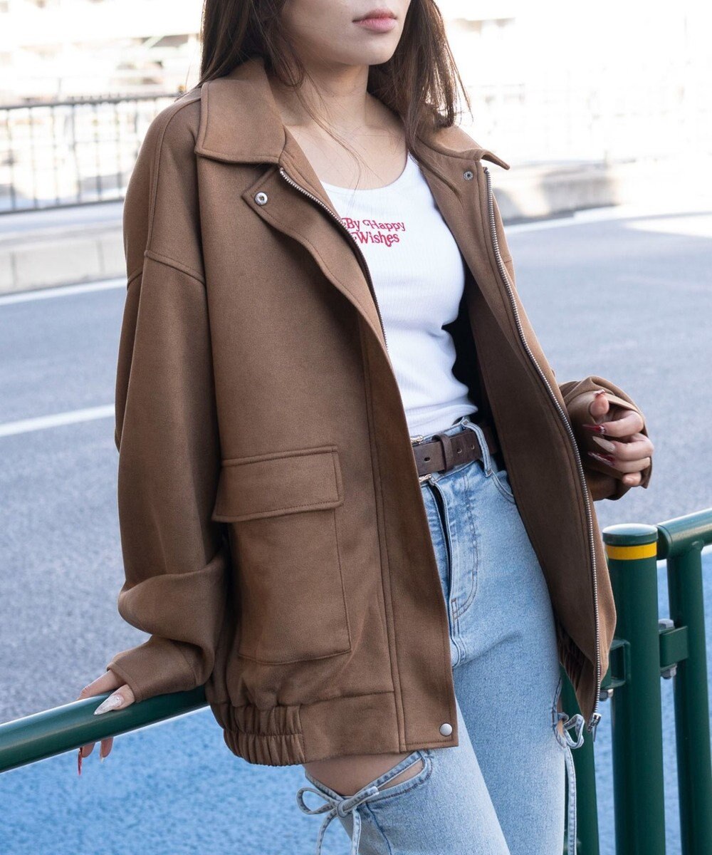 WEGO スウェードポンチジャケット 