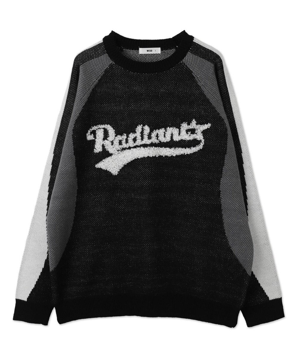 WEGO サガラロゴ配色BIGニットプルオーバー 