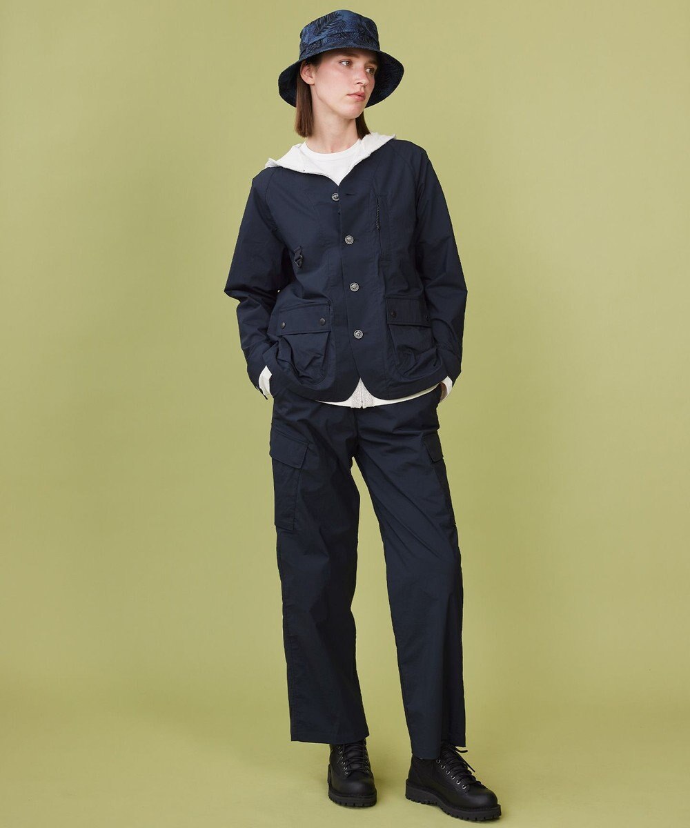 JOSEPH ABBOUD MOUNTAIN 【軽量】ハイパワーストレッチカルゼ ノーカラーアウトドアブルゾン 