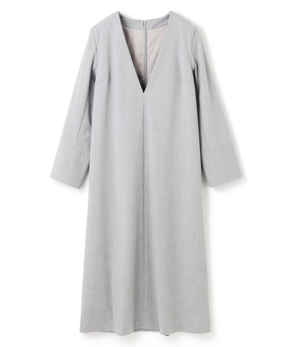 UNFILO ウールライク Vネックワンピース 