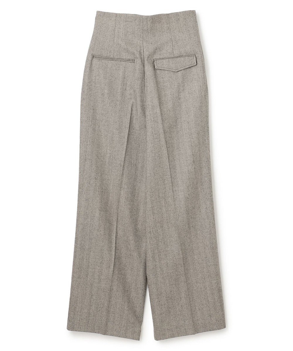 BEIGE， NATION / ウールヘリンボーンタックワイドパンツ 