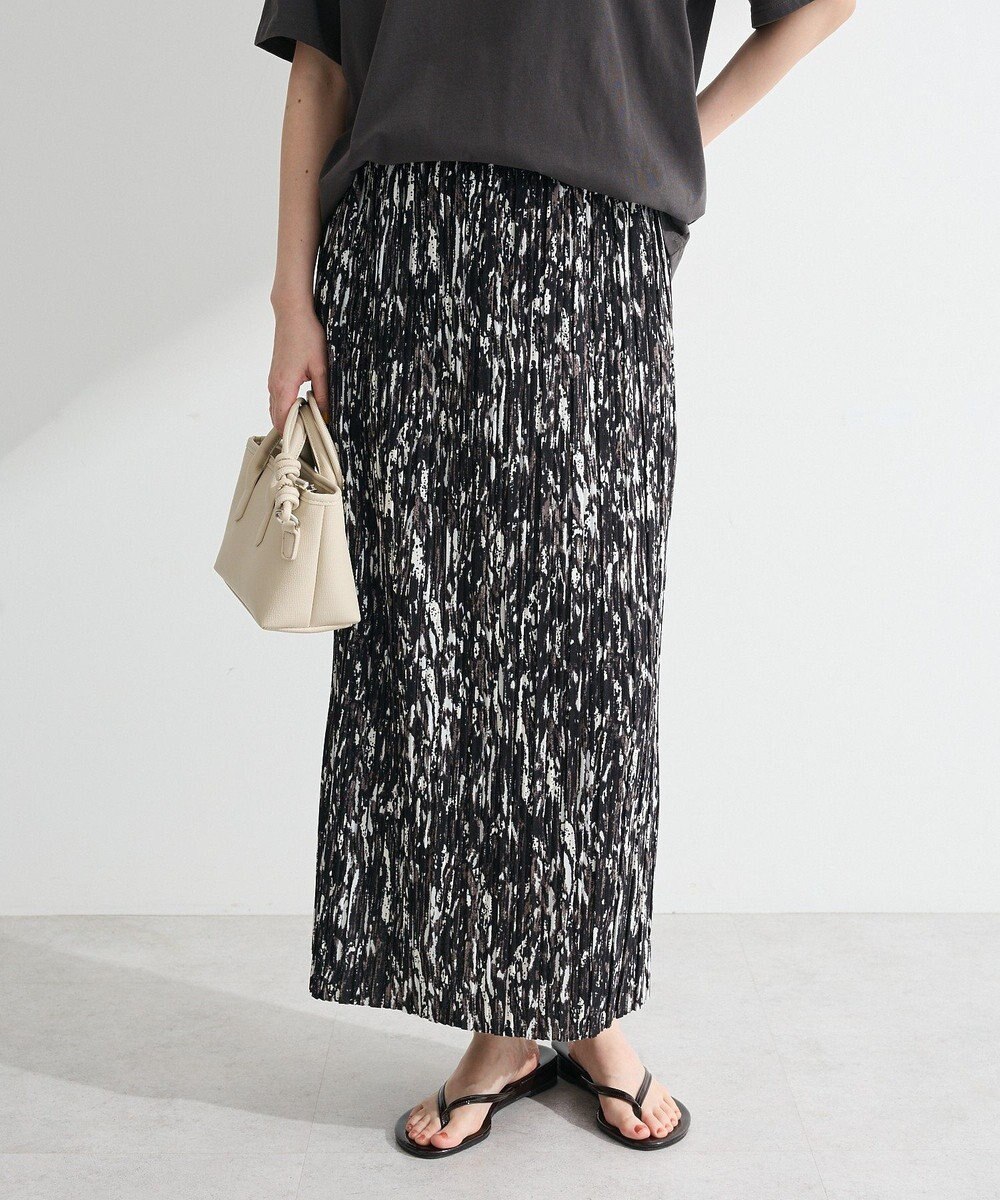 Green Parks 柄プリーツスカート 