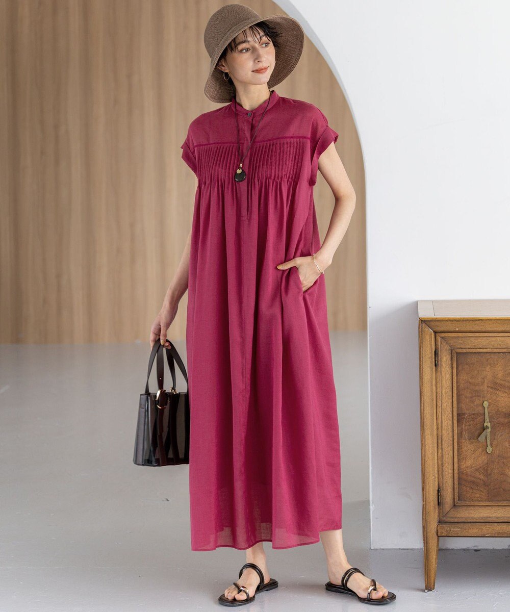 23区 【一部店舗限定/接触冷感/洗える】ラミータンブラー フレンチスリーブ ワンピース 