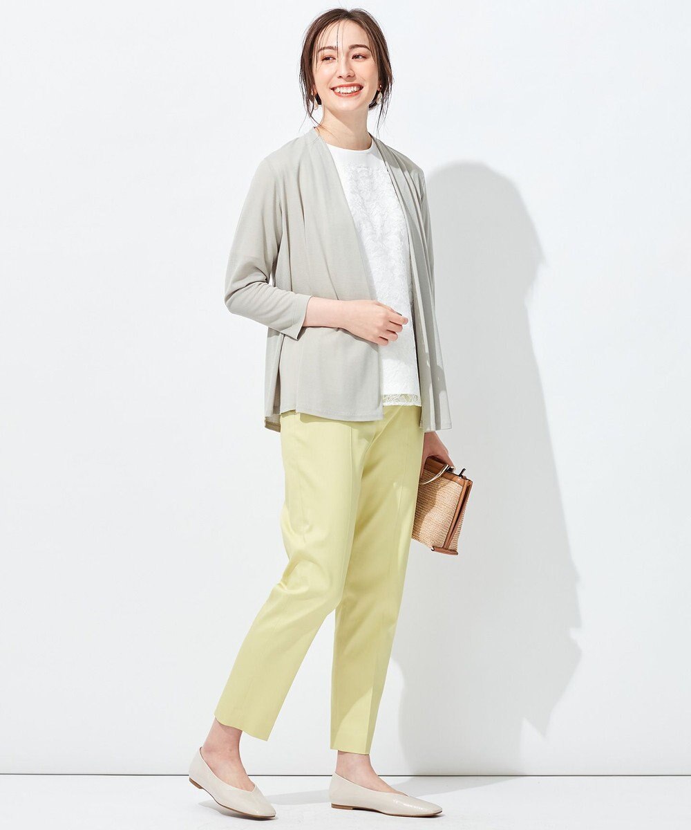 自由区 【保湿性/吸湿性/吸水速乾/接触冷感/UVケア】ハンディカーディガン ショート 