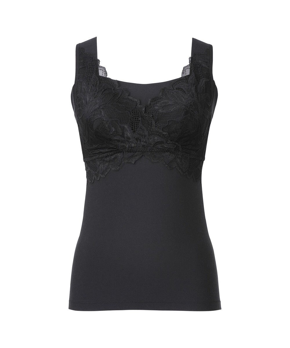 BRADELIS New York 【BRADELIS NewYork peace】シルク混素肌しっとりハッピーバストキャミ26 補正下着 カップ付き ブラトップ ブラキャミソール シェイパー 