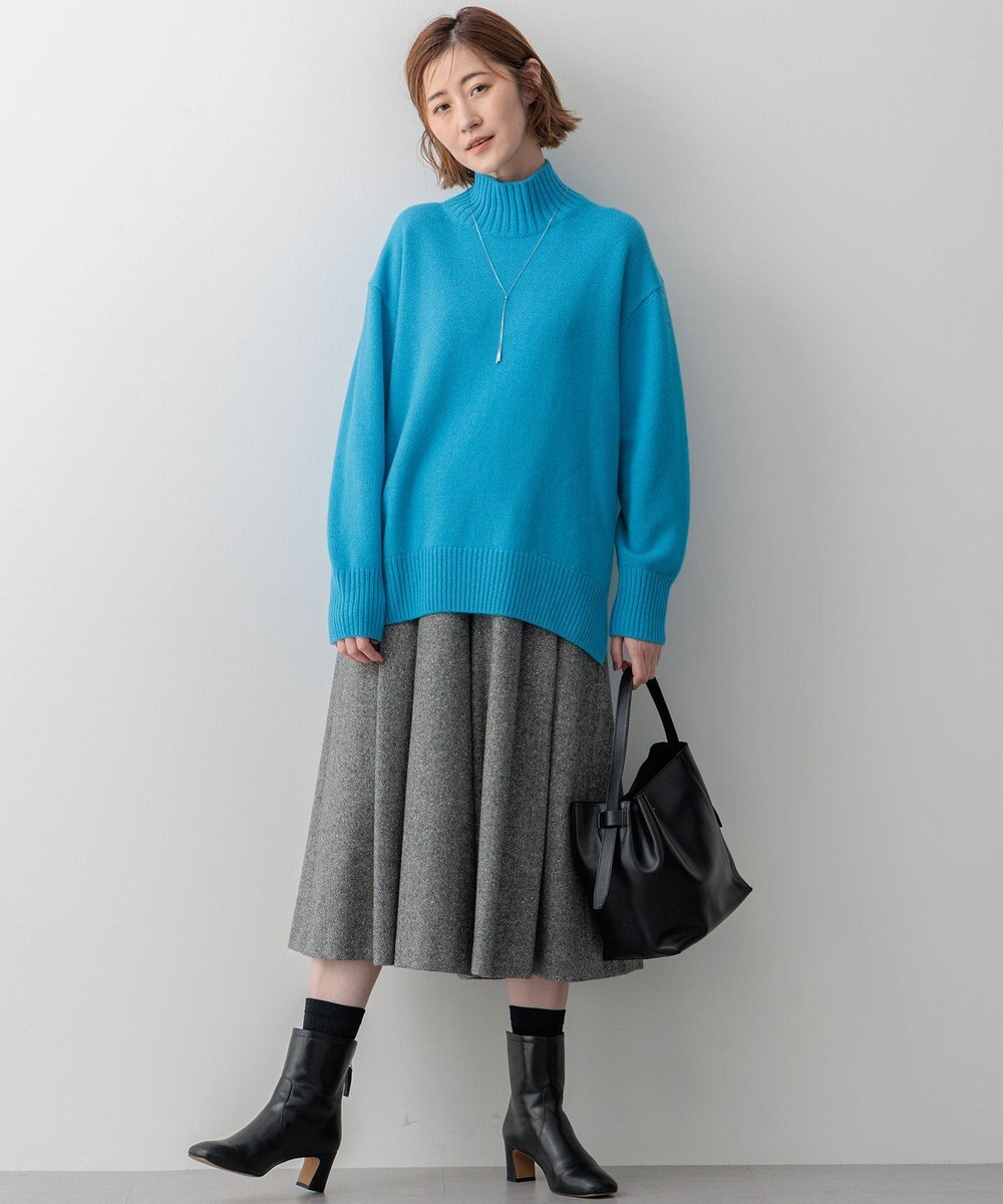 23区 【洗える】カシミヤブレンド ハイネック ニット 