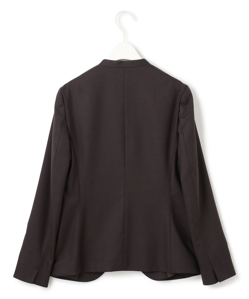 ICB 【洗える】プロヴィスウールツイル ノーカラージャケット 