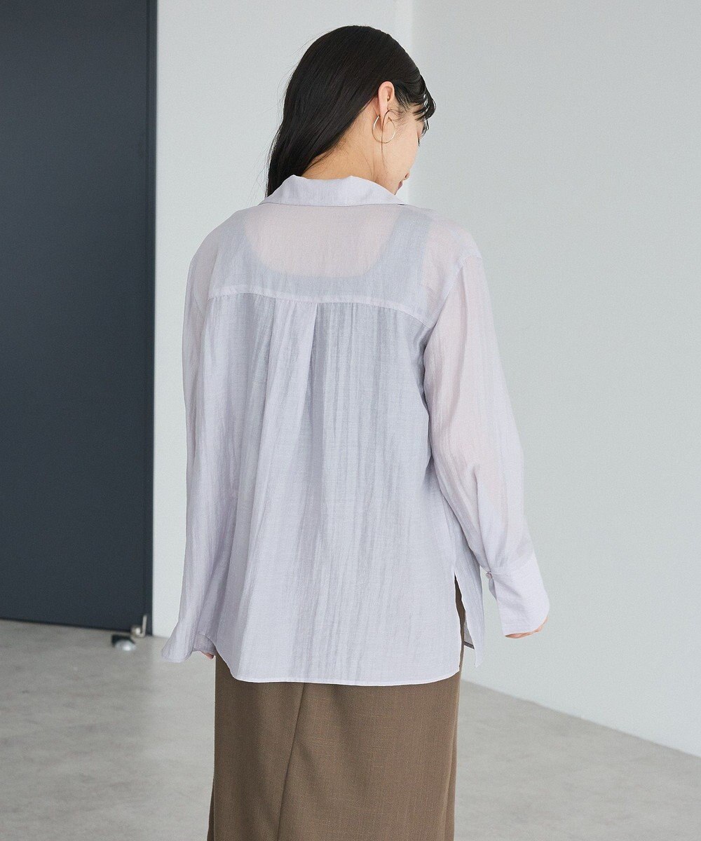 CRAFT STANDARD BOUTIQUE シアーオープンカラーシャツ 