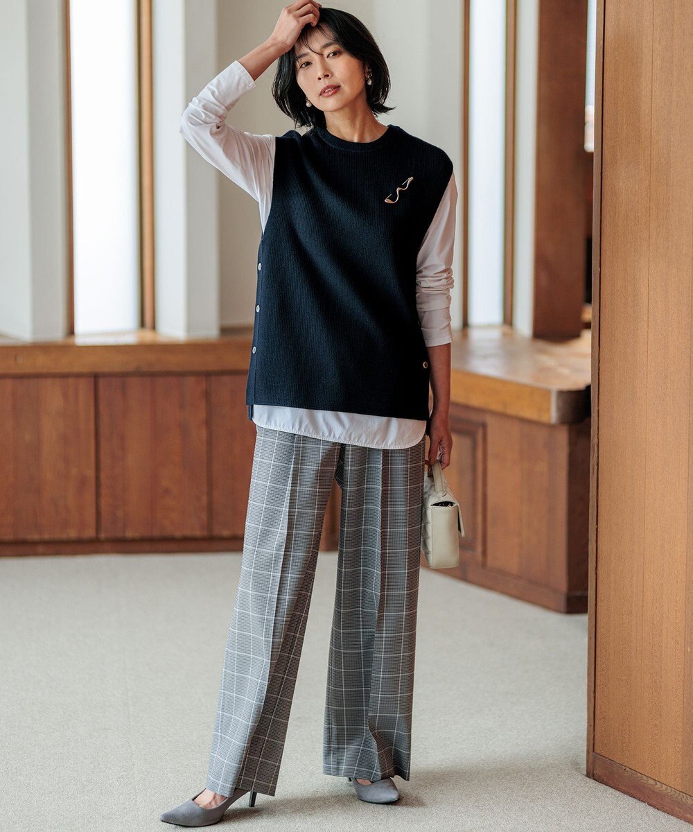 23区 【洗える】ガンクラブプレイドチェック パンツ 