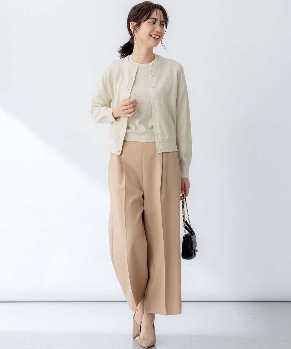 組曲 L 【ストレッチ・イージーケア】オシャクロス ガウチョパンツ 