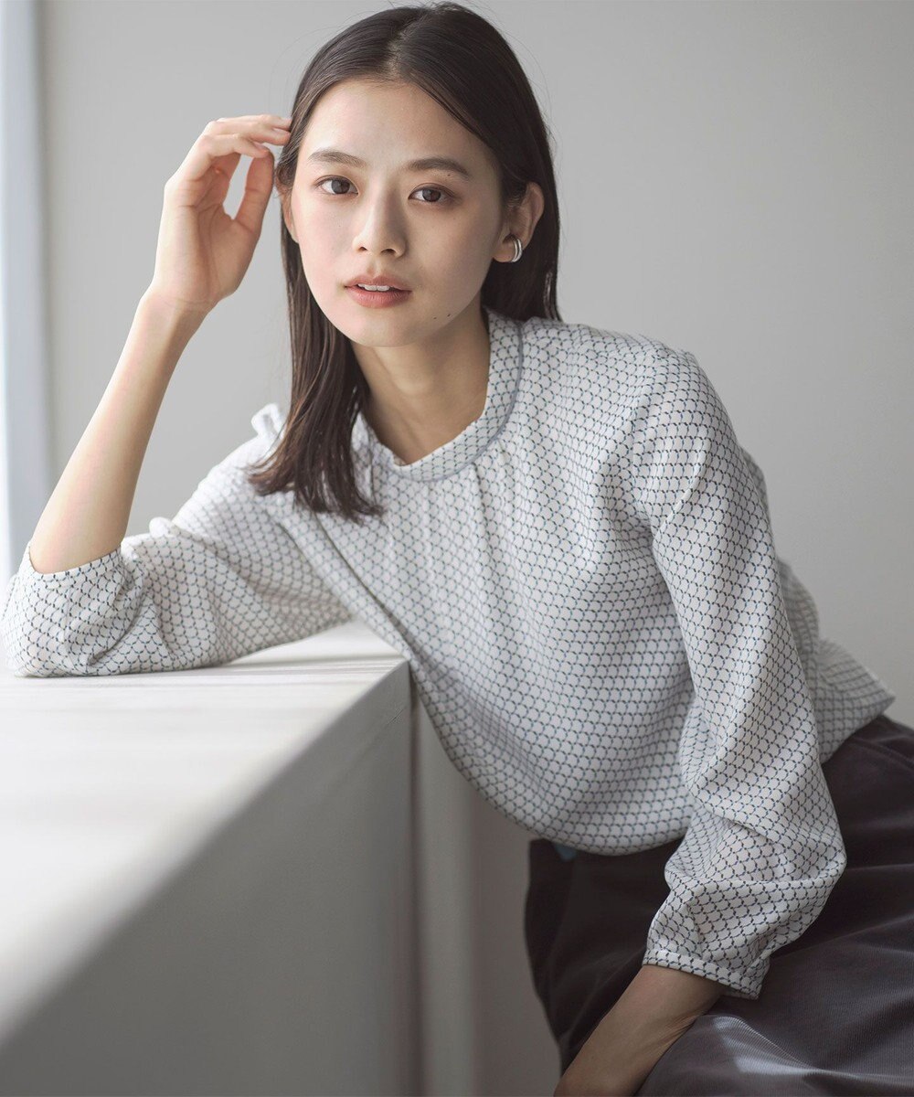 J.PRESS LADIES 幾何プリント カットソー 