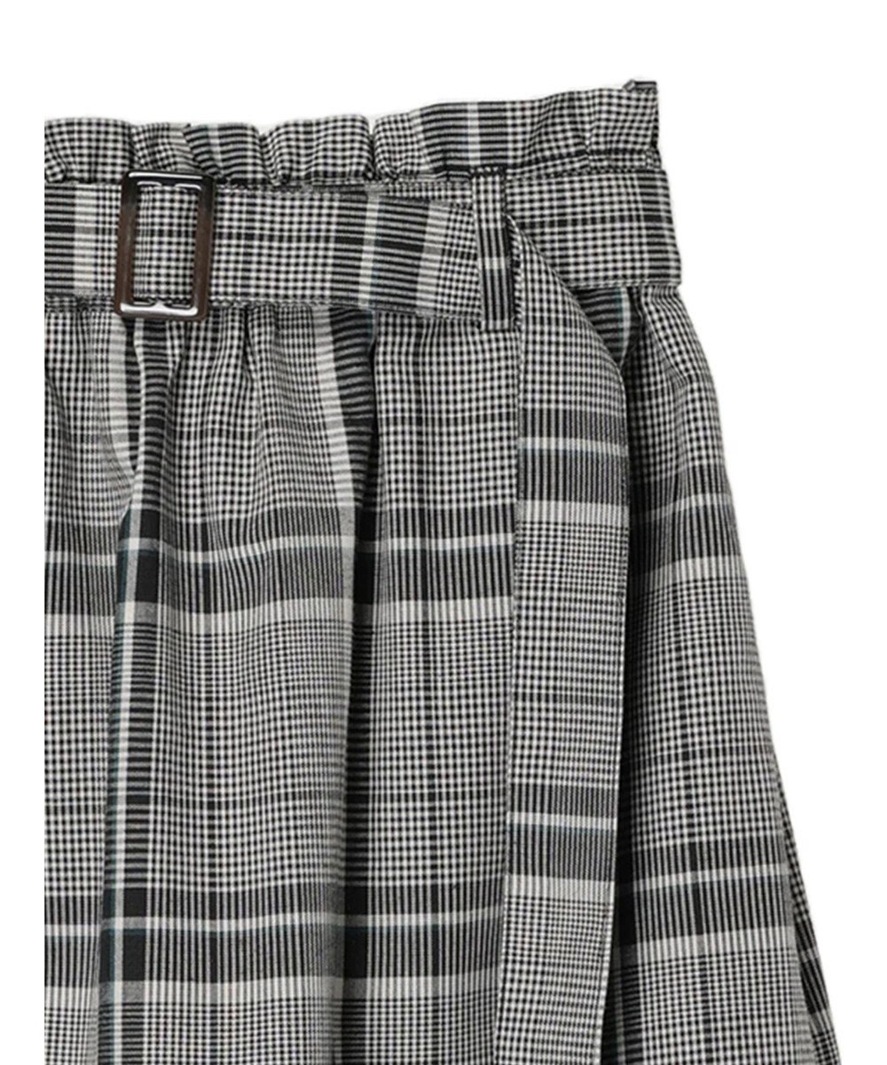 Green Parks 綿麻混バックルベルト付タイトスカート 