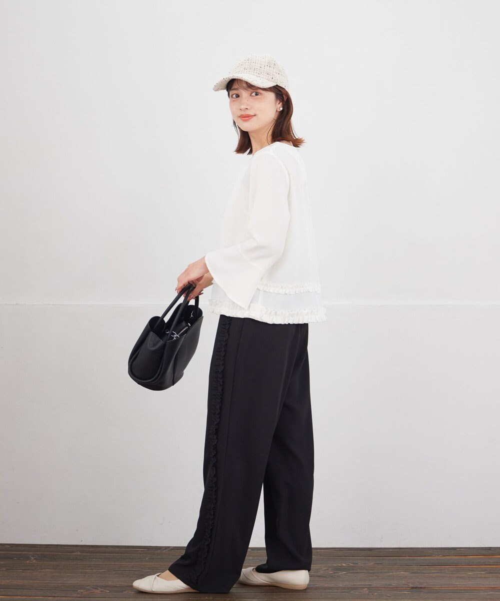 Tiaclasse L 【ブラウス×パンツ2点ット】フリルデザインセットアップ 