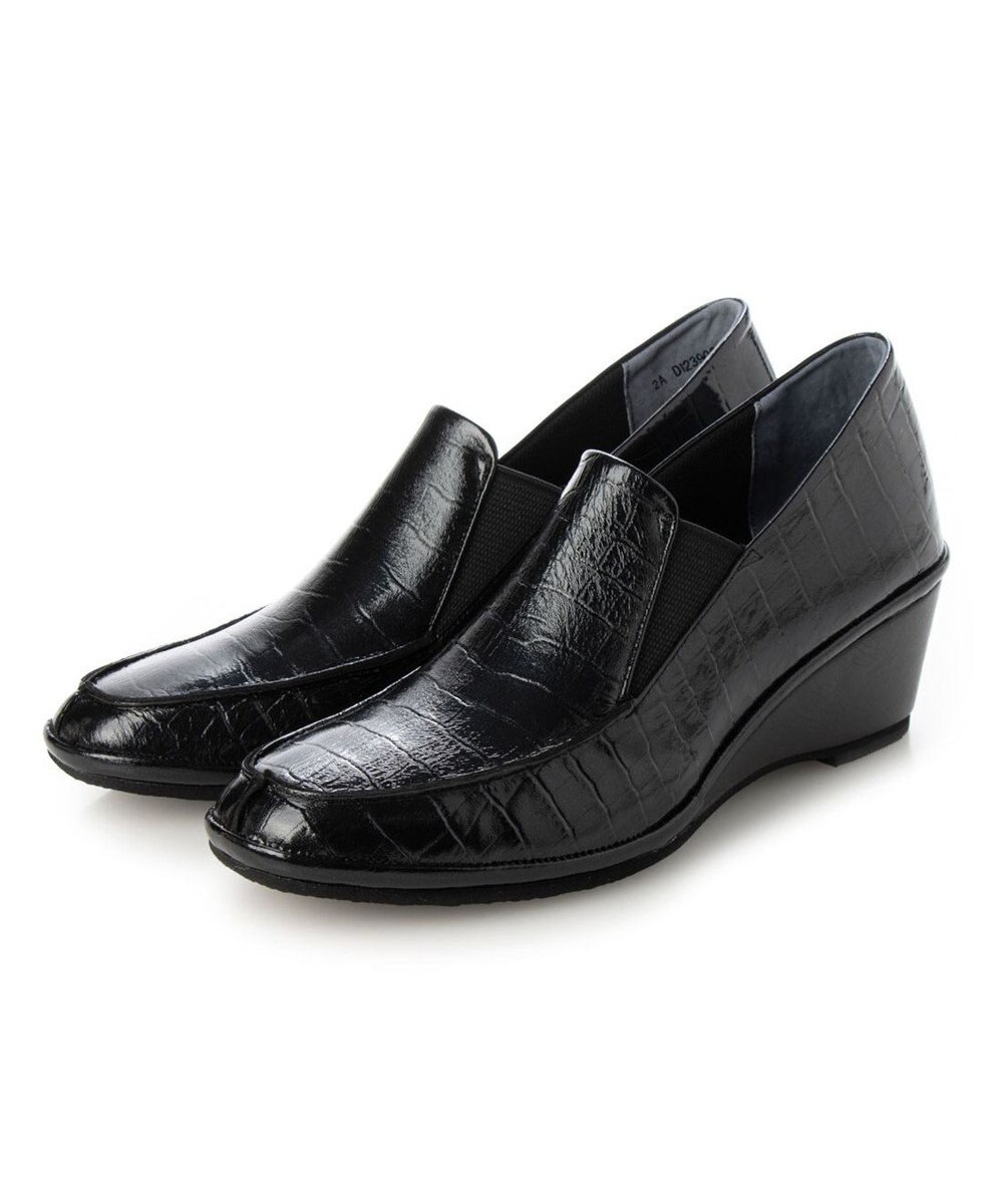 MODE ET JACOMO <D'ICI>ウェッジヒールサイドゴアスリッポンシューズ 