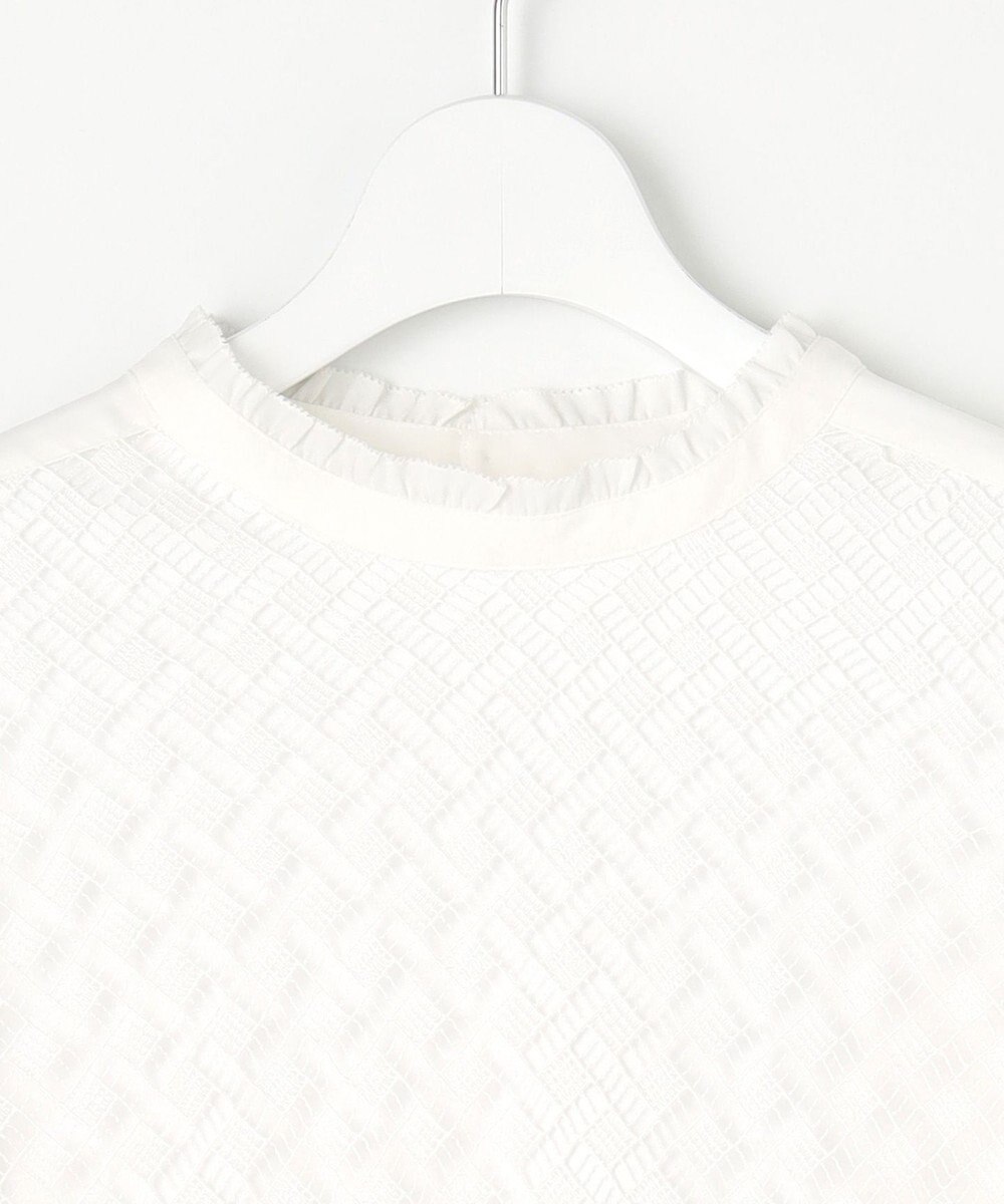 J.PRESS LADIES パウダリーツイルレースコンビ カットソー 