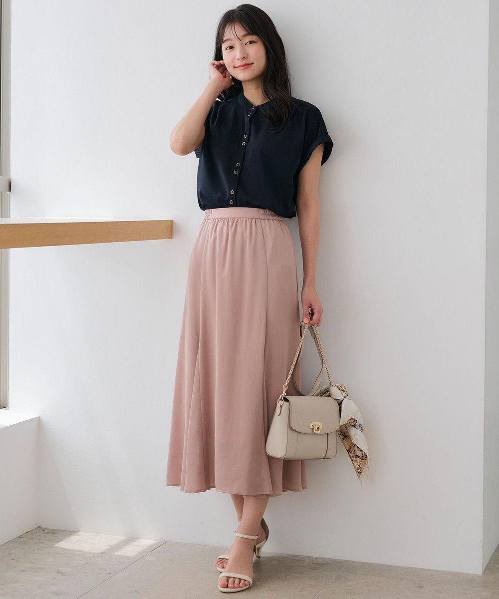 ANY SIS L 【洗える】ダブルボタンフレンチスリーブ ブラウス 