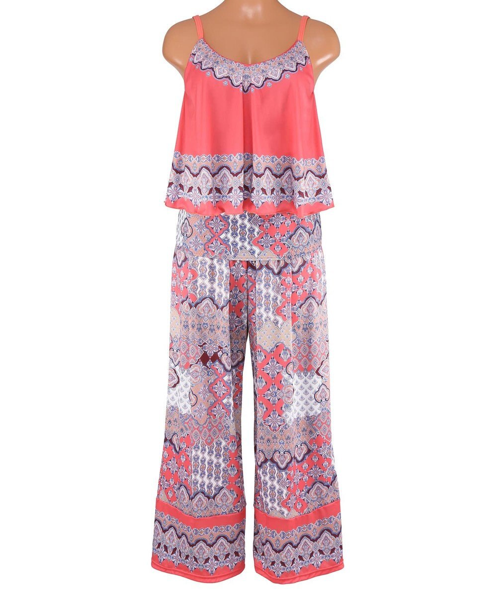 San-ai Resort（三愛水着楽園） ロングパンツセット水着　9M・11L　【Coral veil（コーラルヴェール）】 