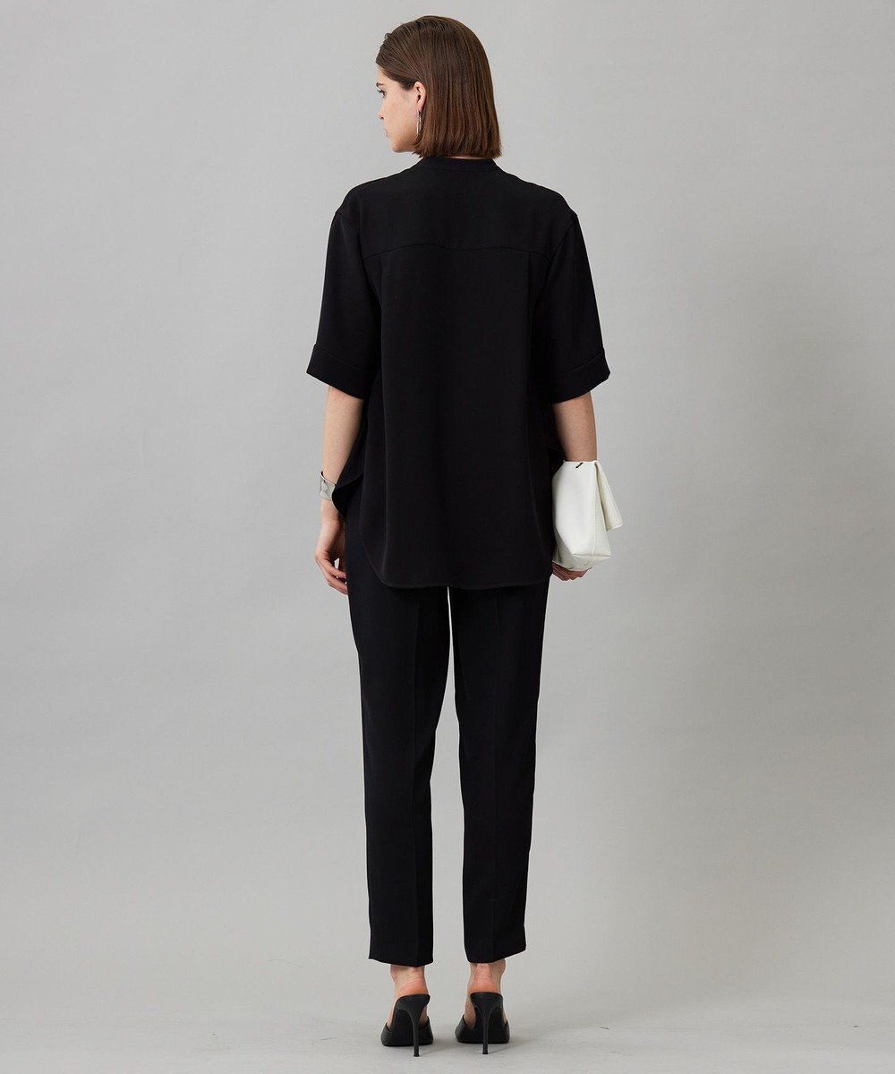 ICB 【UVカット・防シワ・洗える】ライトダブルクロス ドロストパンツ 