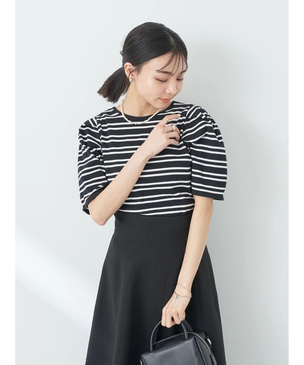 earth music&ecology パワーショルダーリブプルオーバー 