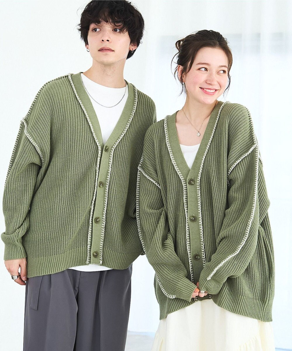 WEGO ハンドステッチカーディガン 