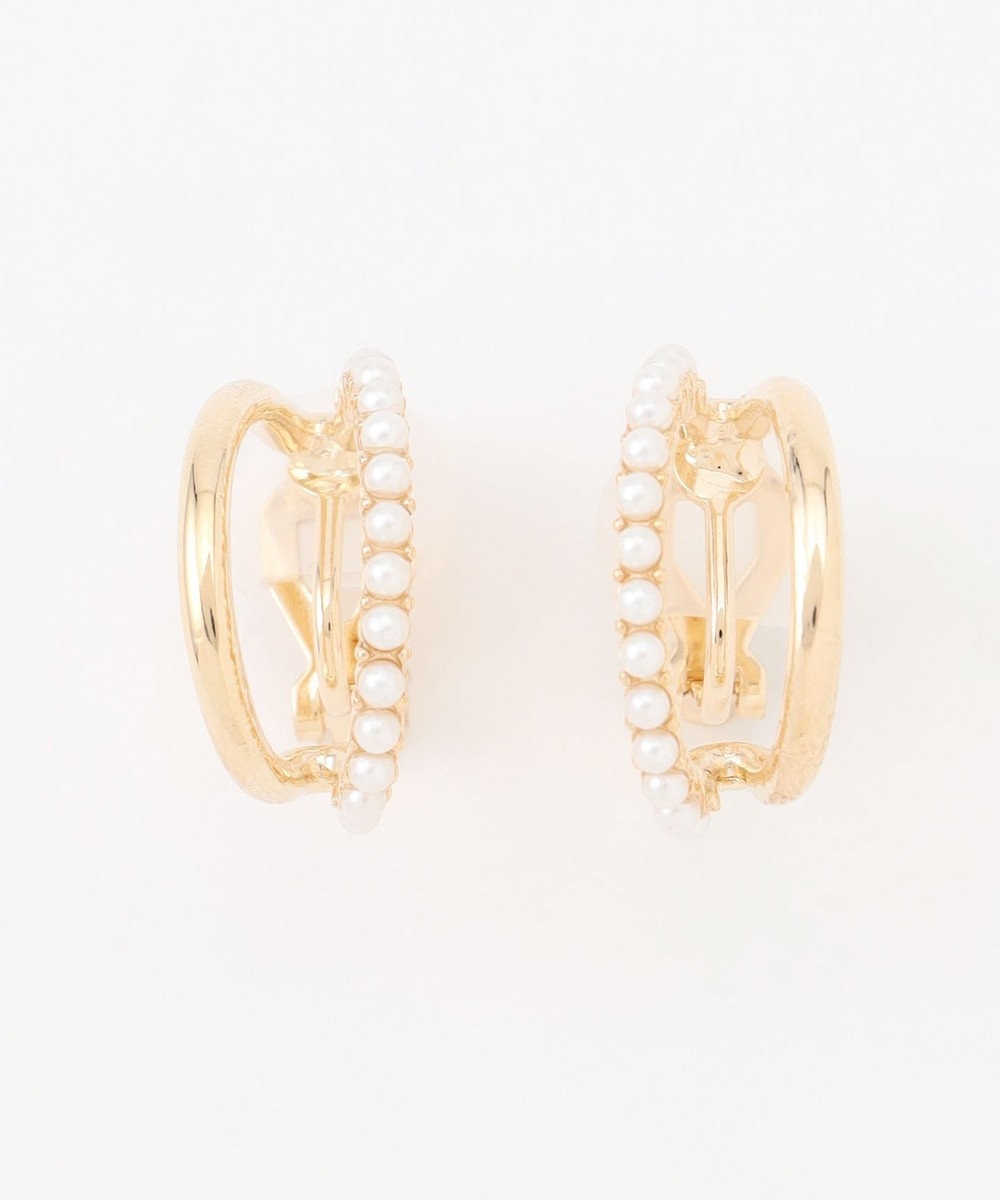 組曲 パールライクメタルアーチ イヤリング 