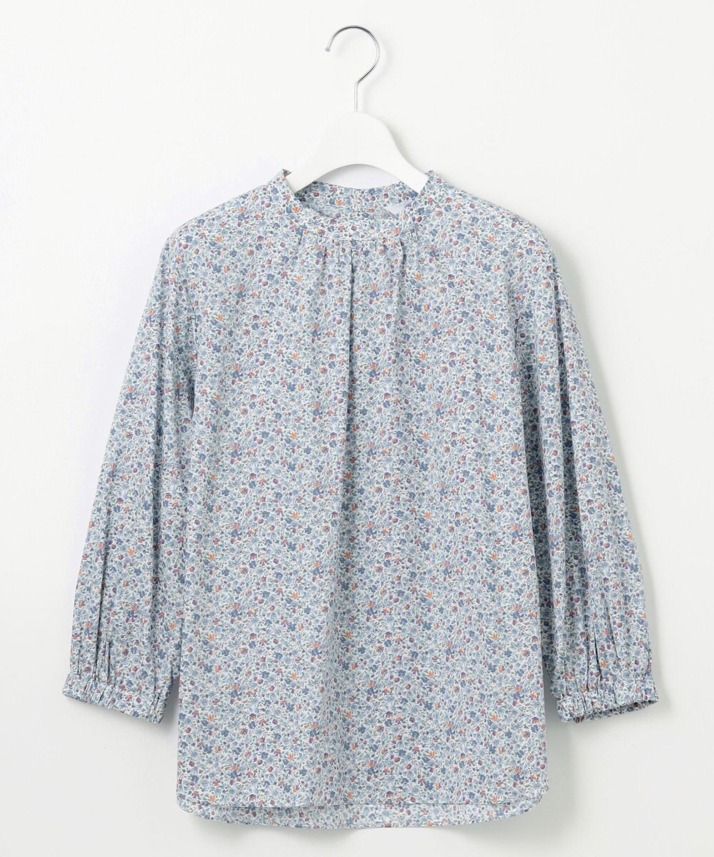 J.PRESS LADIES L 【洗える】Liberty Lilibet＆Hannah Rose スタンドカラー ブラウス 