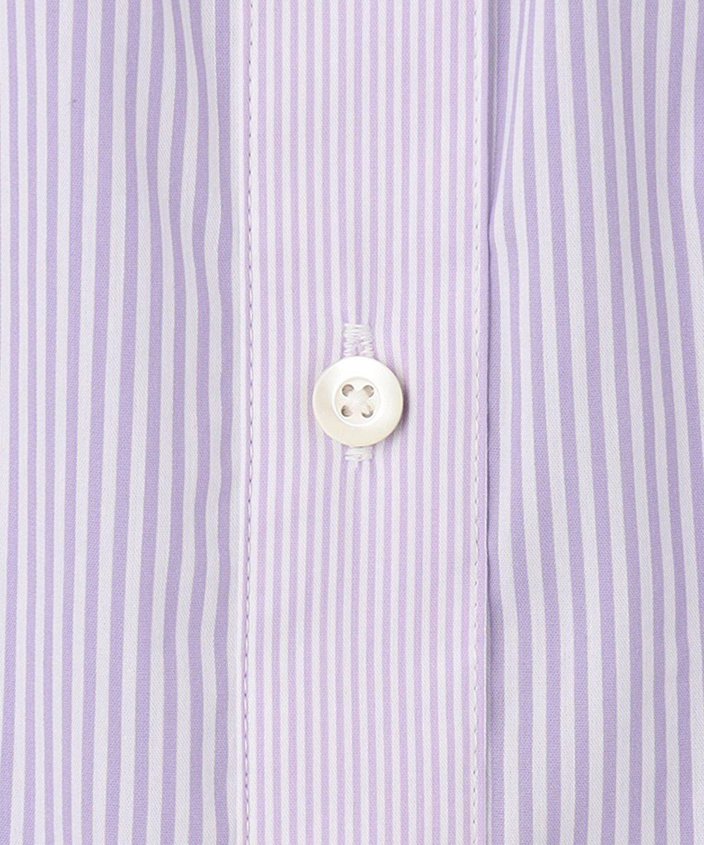 J.PRESS LADIES S 【洗える】 FAST コットンナイロン ストライプ バンドカラー ブラウス 