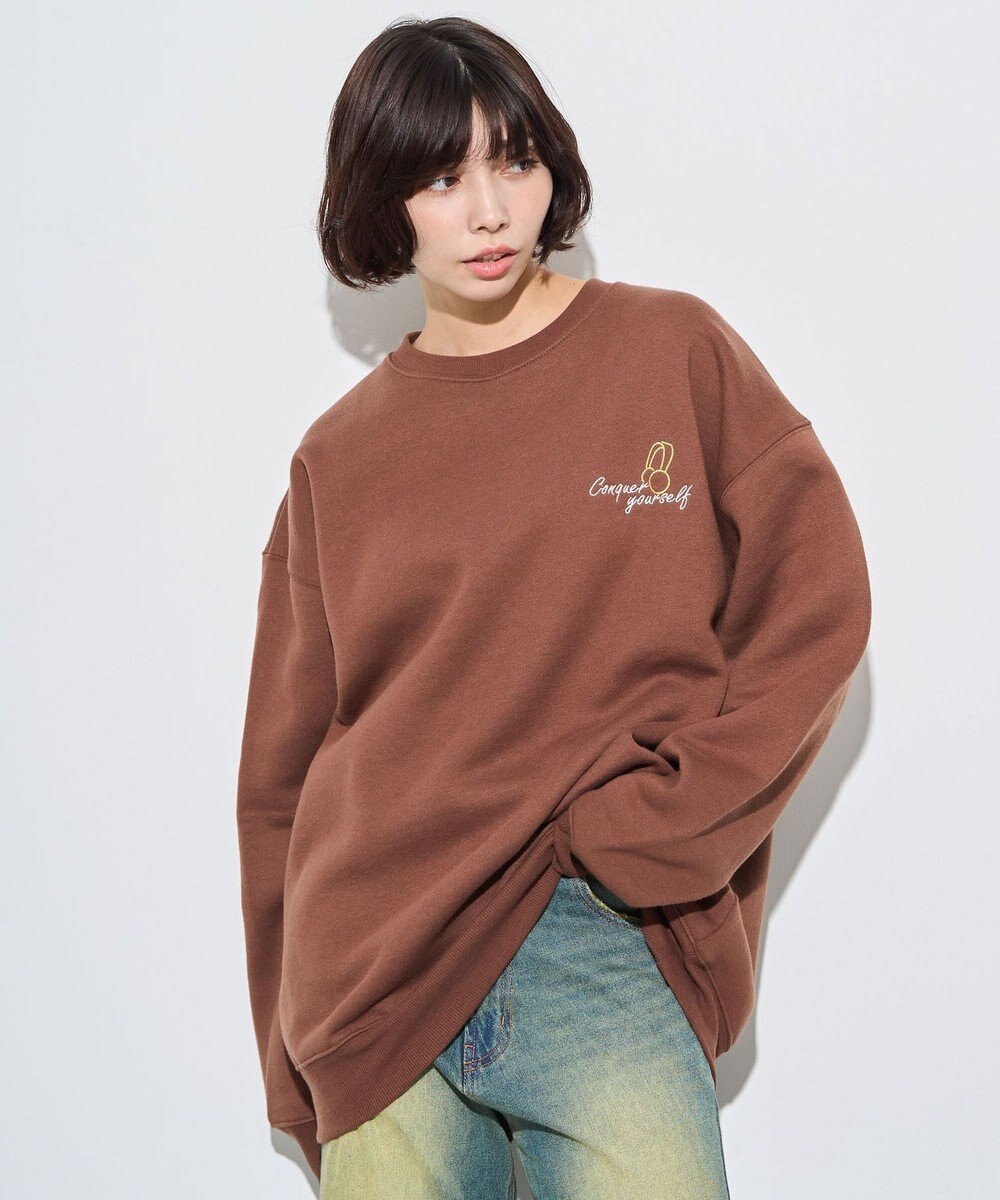 WEGO 【ユニセックス着用ITEM】ガールイラストグラフィックプルオーバー 