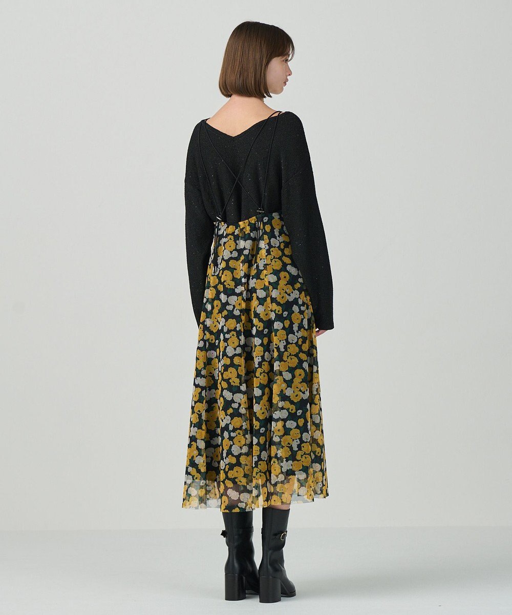 GRACE CONTINENTAL フラワーチュールプリントキャミワンピース 