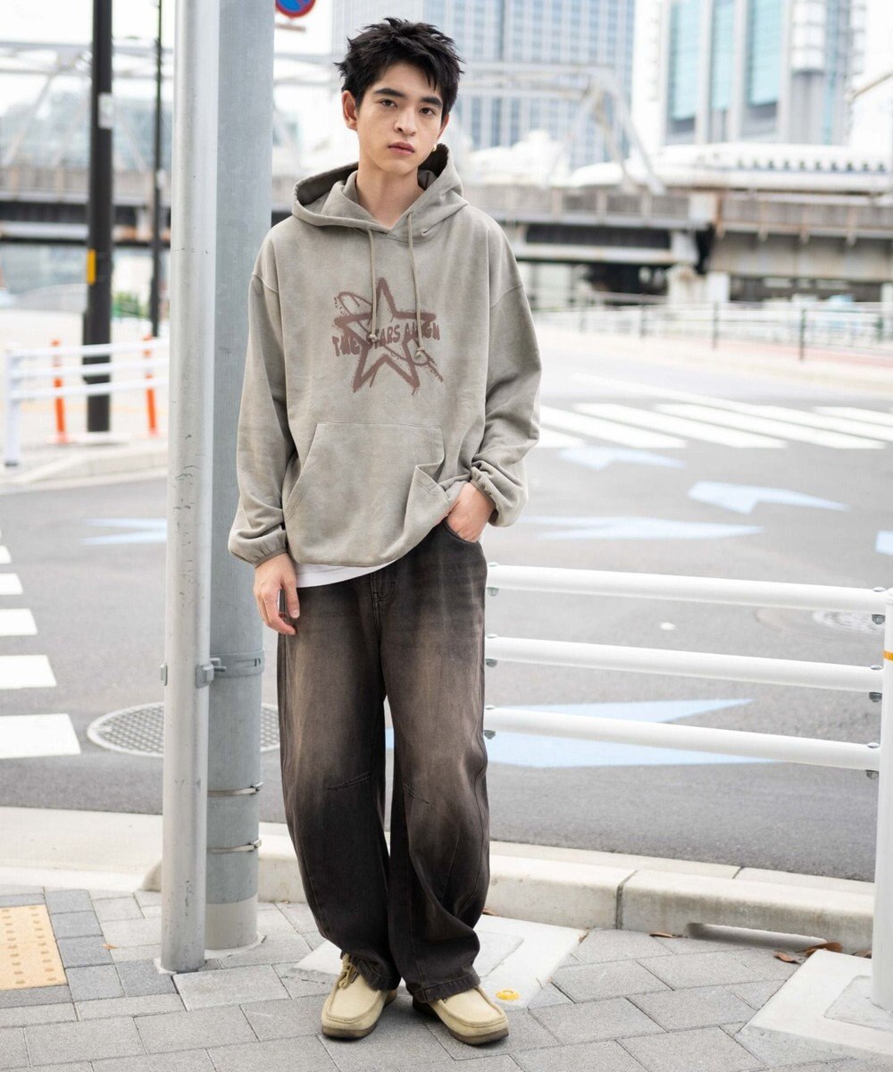 WEGO 【ユニセックス着用ITEM】スノーダイグラフィックビッグパーカー 