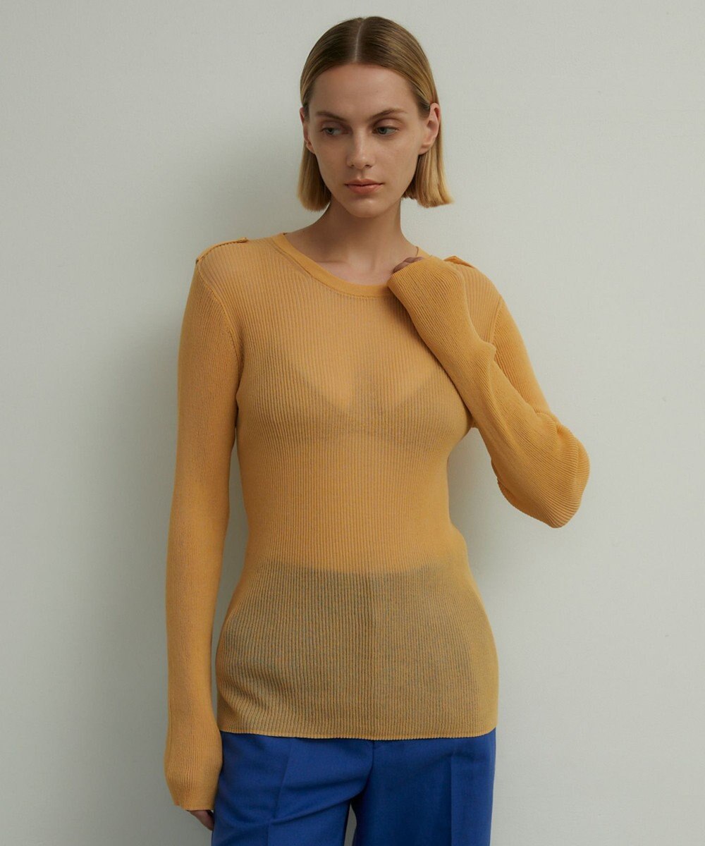 BEIGE， LIANE / リブニットトップス 