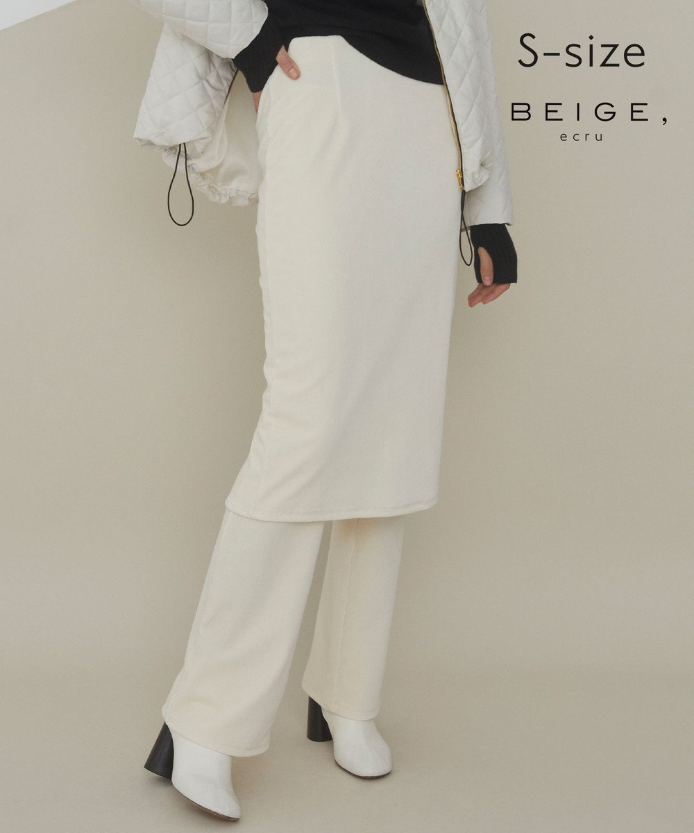 BEIGE， 【S-size】CLAUDIA / コーデュロイスカート white
