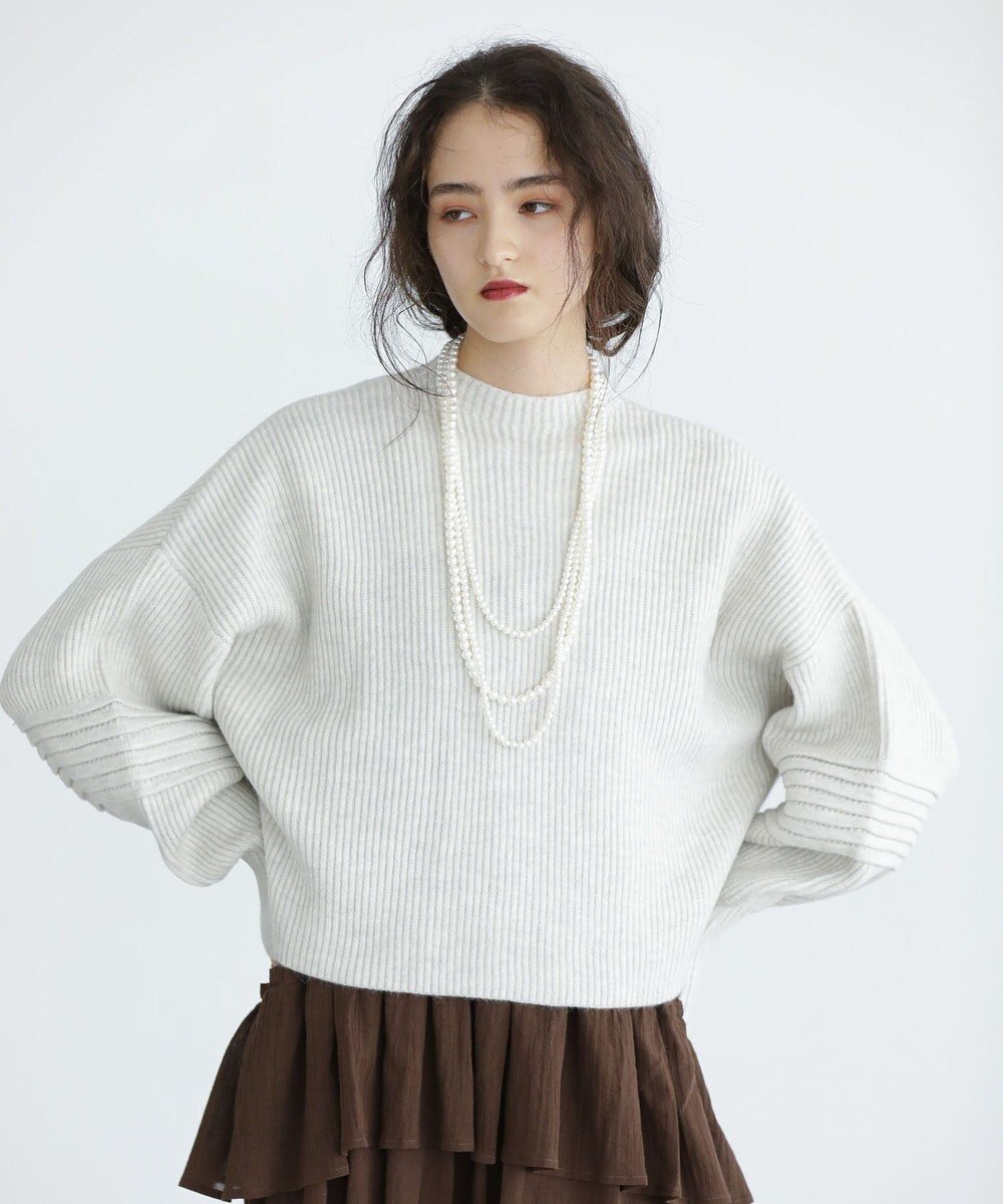 Green Parks ■ＥＳＣＡＲ　ピンタックスリーブニット 