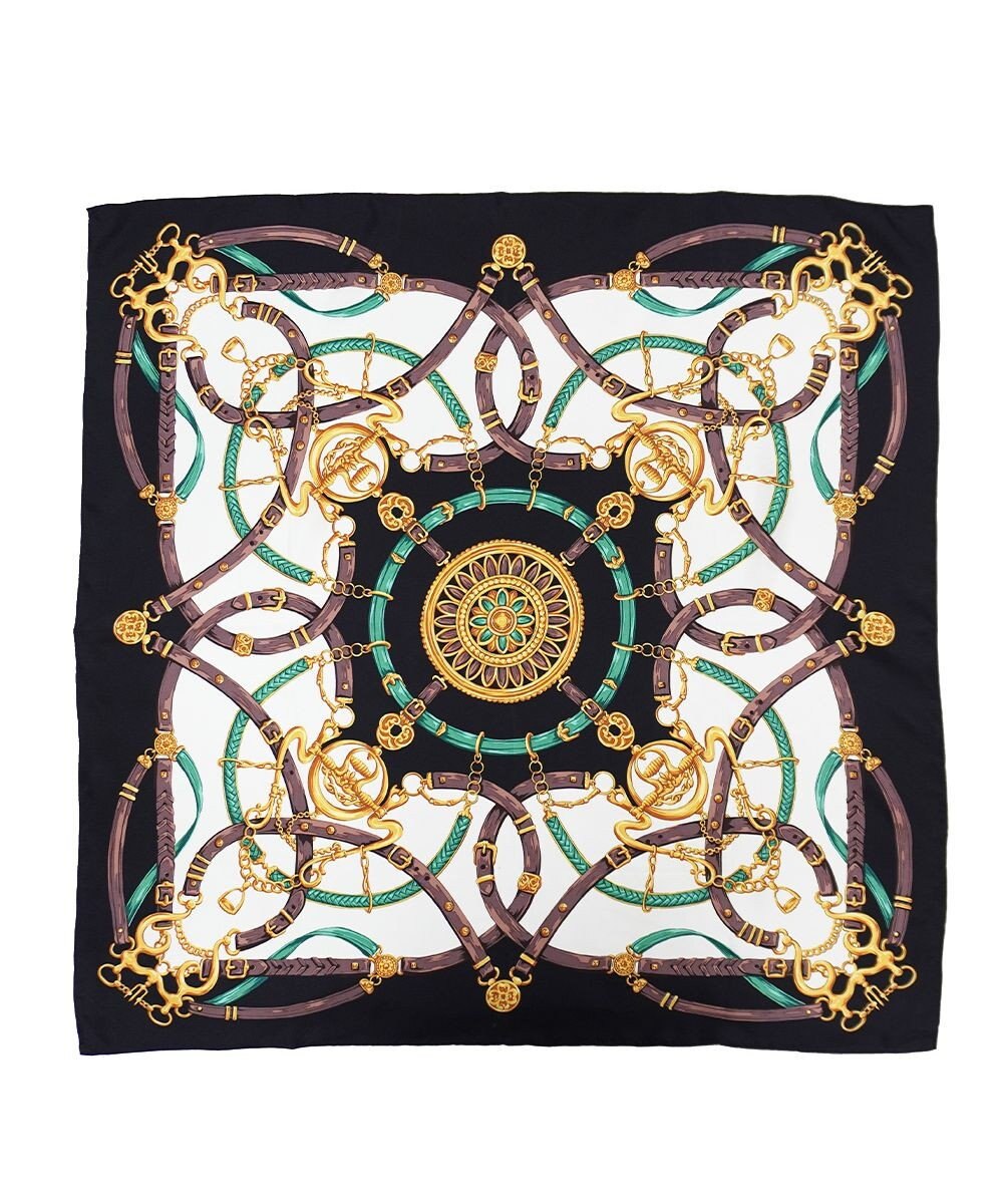 Marca 【Marcaオリジナル】ビット・ベルト 大判 シルクツイル スカーフ 